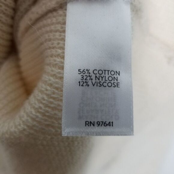 J.Jill Women Fuzzy Sleeve Sweater Size XL Pullover Ivory Cotton Blend Crew Neck - Picture 6 of 6